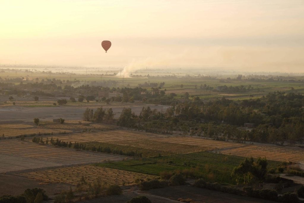 Flying over the West Bank fields as we land. Photo: Genevieve Hathaway Photography.