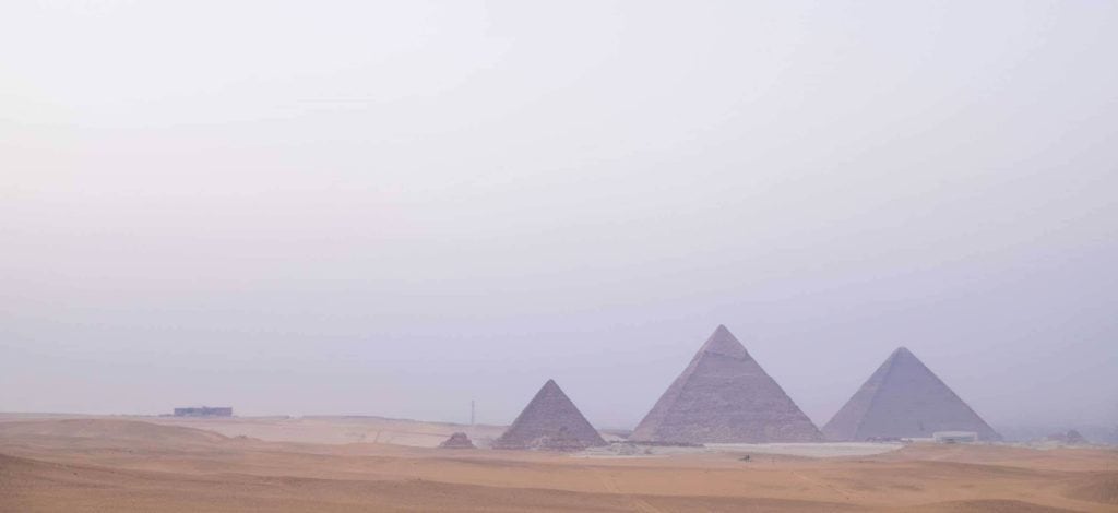 Genevieve Hathaway_Giza Pyramids and desert_at sunset