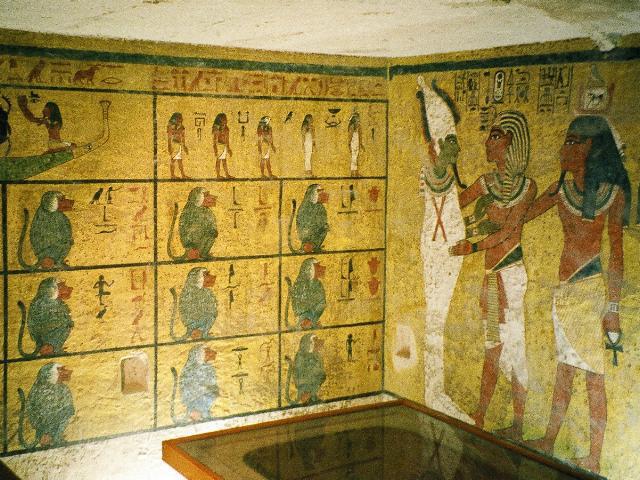Burial chamber tomb reliefs. Tutankhamun. Valley of the Kings. Photo: Wikipedia, Creative Commons.