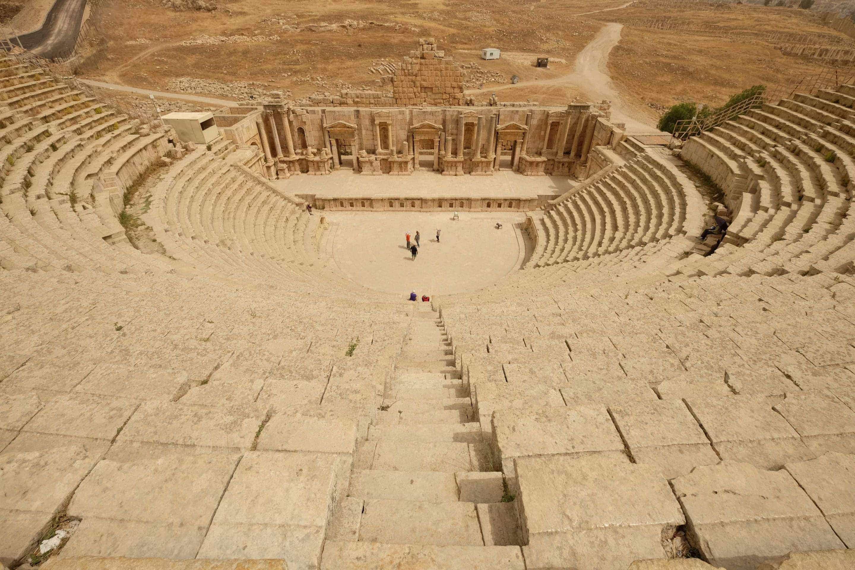 One of Jerash's two amphitheatres. Photo: Genevieve Hathaway Photography.