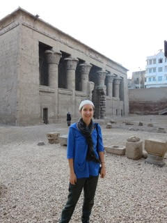 Joanie exploring the site of Esna in upper Egypt.